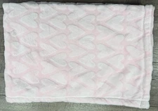 Baby Girl Cloud Island Pink Heart Blanket--Excellent