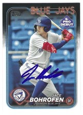 JACE BOHROFEN SIGNED 2024 TOPPS PRO DEBUT BASEBALL CARD BLUE JAYS #PD-143