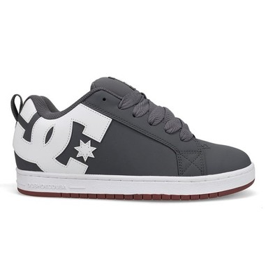 DC Shoes Men's Court Graffik Skate Shoe Grey/White - DC01661065