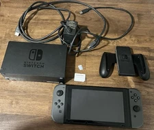 Nintendo Switch V1 Unpatched Console with Dock and Accessories Shown In Photos