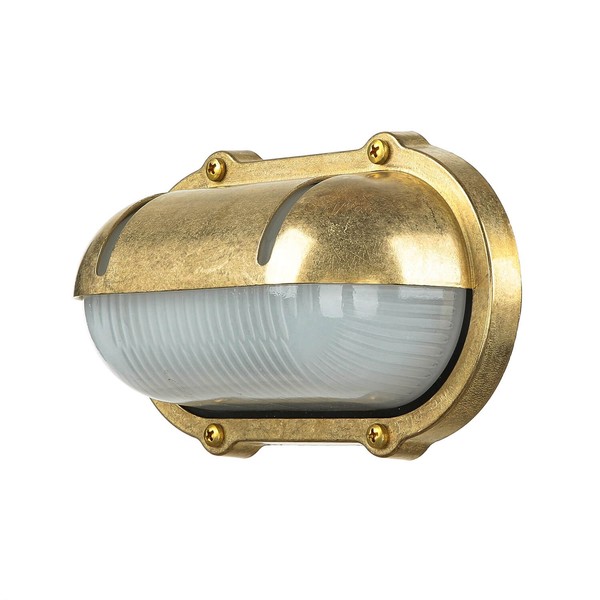 AußEnleuchte Messing Glas Maritim B:21Cm Skiathos Lampe Balkon Haus Wand-image