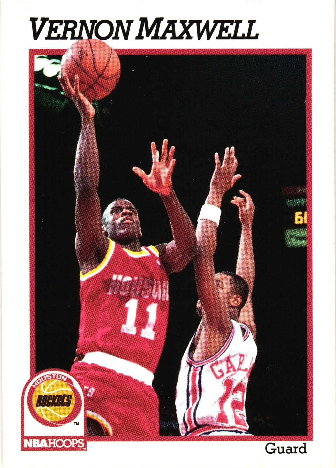 1991-92 Hoops Vernon Maxwell #77 Houston Rockets