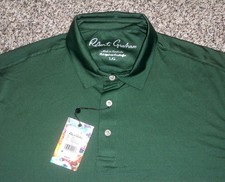 NWT Men's ROBERT GRAHAM Classic Fit Polo L GREEN w/RG Logos