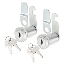 Cam Lock 1-1/8" Fits Up to 7/8" Thickness Panel Keyed Different Zinc Alloy 2Pcs
