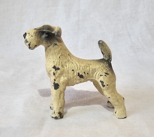 Hubley Metal Sealyham Terrier Dog Figurine Card Holder