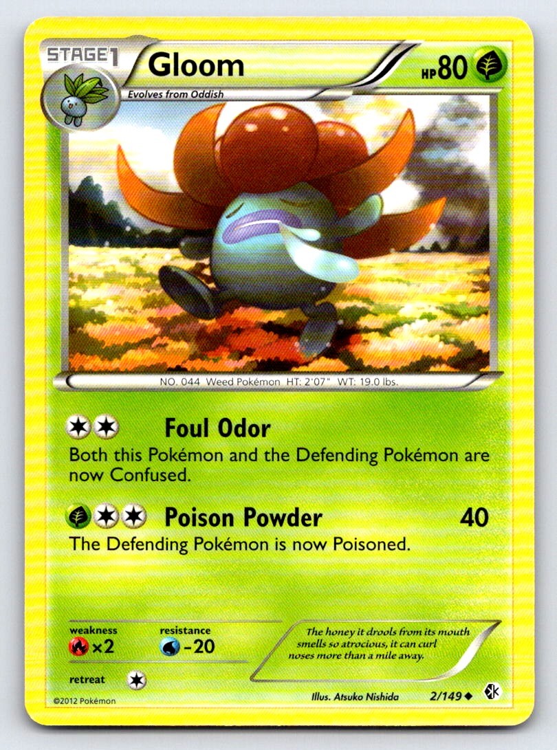 Gloom 2/149 Uncommon Boundaries Crossed Pokemon Lightly Played