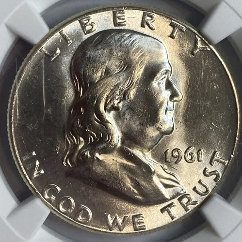 1961 - Ben Franklin Half Dollar - NGC MS64 Exact Coin Imaged