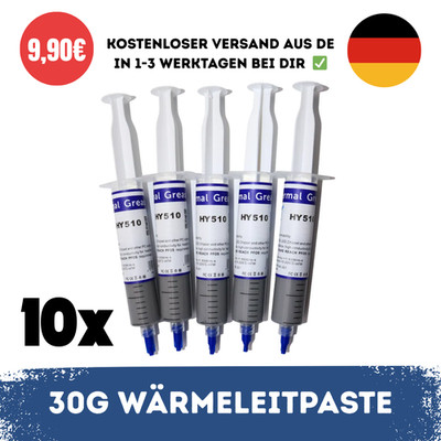 10x 30g Wärmeleitpaste HY510 Fettpaste CPU GPU Chipset Thermopaste Kühlpaste NEU