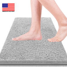 Bathroom Rugs 15X23,Super Absorbent Soft,Thick,Machine Washable Chenille Bath Ma