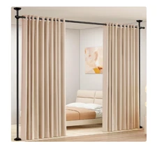 Room Dividers Curtain Rod No Drilling, 4-10ft(H) 28-70inch(W) Adjustable Room,..