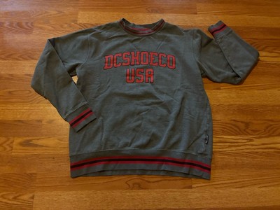DC Shoes Co Sweatshirt Youth XL Men s Small Long Sleeve Gray Red Skate