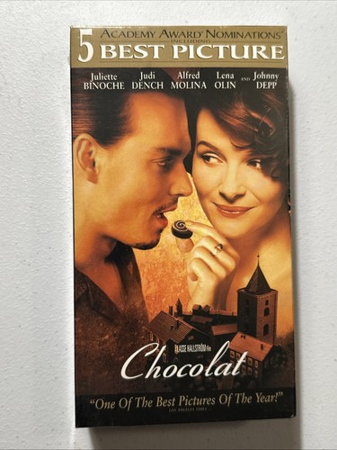 Chocolat (VHS, 2000) Johnny Depp Juliette Binoche, Judi Dench, Romance Brand New - Picture 1 of 6
