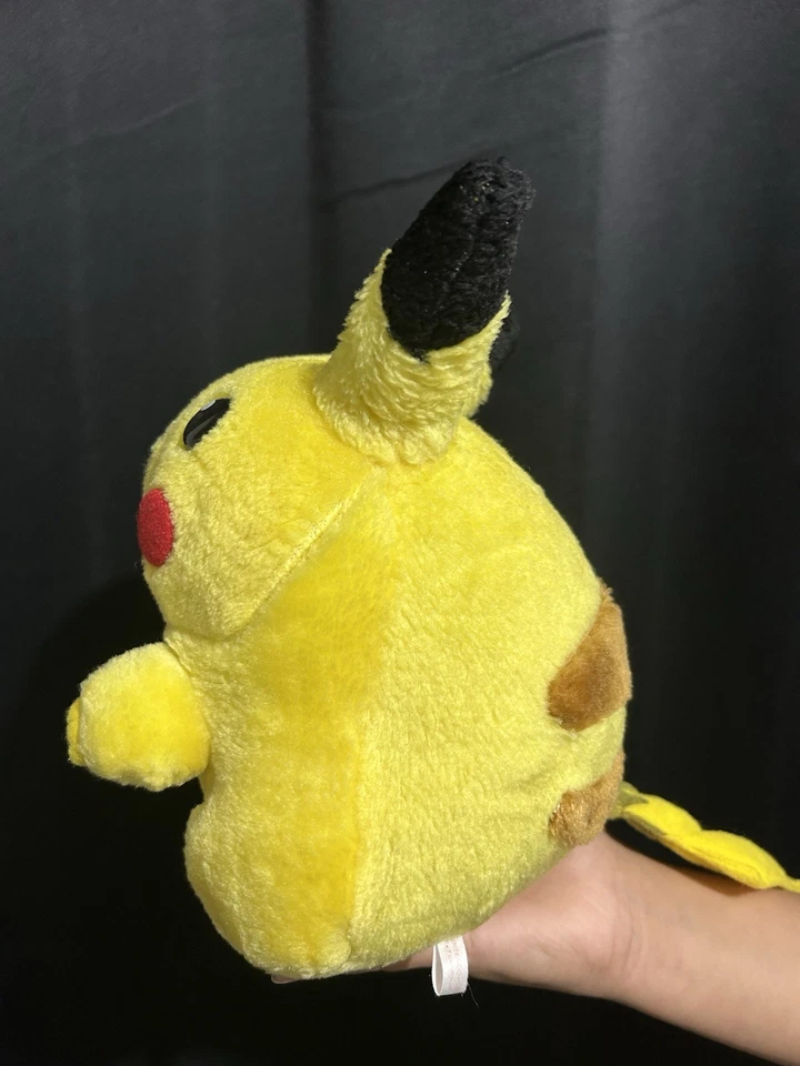 Pokémon Pikachu Jumbo Fat Pikachu Plush Toy 9" Nintendo Vintage Tomy HTF RARE - Image 2 of 4