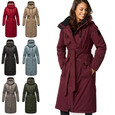 Navahoo Damen Winterjacke Mantel Winter Jacke warm lang Parka Kapuze Hokulanii