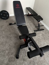 Marcy Adjustable Weight Bench with Leg Developer, Black, Adjustable Backrest