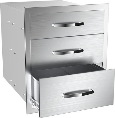 Outdoor Kitchen Drawers Stainless Steel,BBQ Drawer Inserts 14''W x 21''H x 23''D