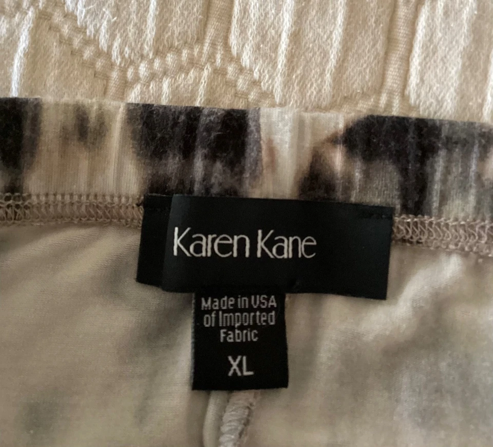 Karen Kane Maxi Falda Marrón, Blanco y Negro Con Cintura Elástica, Talla XL Foto 4 de 4