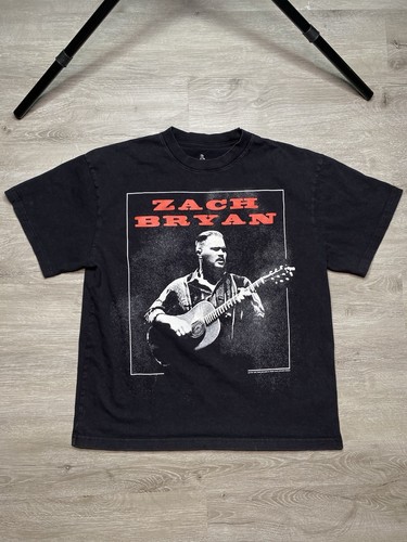 Zach Bryan Quittin Time 2024 Tour Shirt Men’s M Black/Red Western Country Music