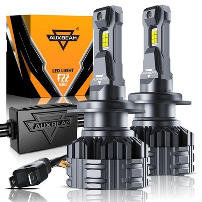 AUXBEAM Canbus H7 LED Headlight Bulbs High Low Beam 30000LM Super Bright White