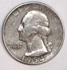 1954-D Washington Silver Quarter - Very Fine - #2717EA