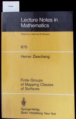 Finite Groups of Mapping Classes of Surfaces. Lecture notes in mathematics; 875.