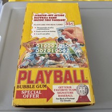 Vintage 1980s Leaf MLB baseball gum Playball unopened box w/ 24 packs
