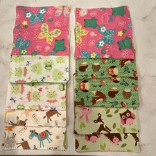 NEW Homemade 10 Double Layered Flannel Cloth Wipes/ Washcloths/ Napkins Washable