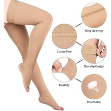 Medical Grade 20-30 mmHg Mid Thigh High Length Support Compression Sock for Leg