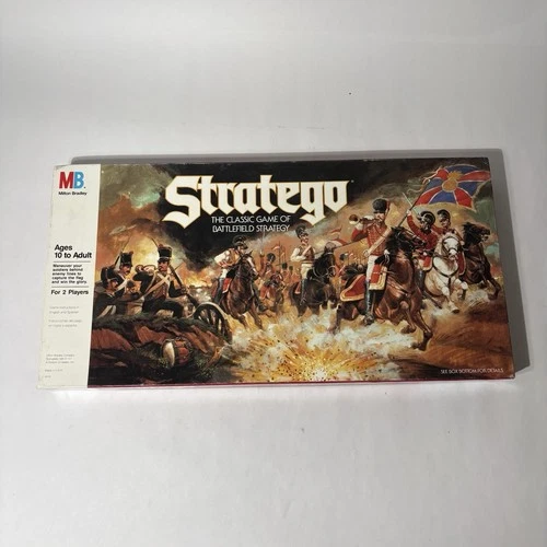 OPEN BOX NIB Vintage 1986 Stratego Milton Bradley MB Board Game 100% COMPLETE