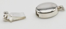 Sterling Silver 925 Oval Box Clasp, 8mm x 10mm
