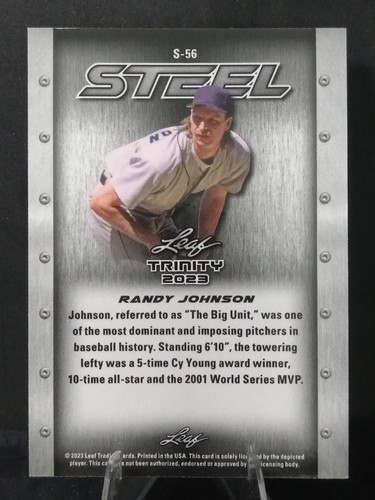 2023 Leaf Trinity Steel - Randy Johnson #S-56 - Stars & Dots - Picture 2 of 2