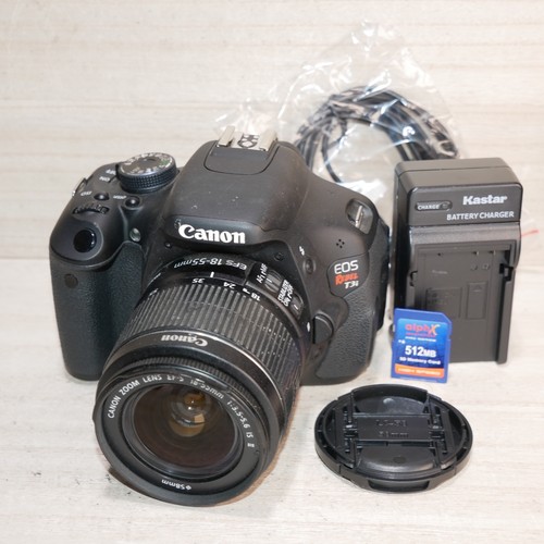 Canon EOS Rebel T3i 18.0MP DSLR Camera w 18-55mm Lens *SHUTTER ONLY 1,292* GOOD