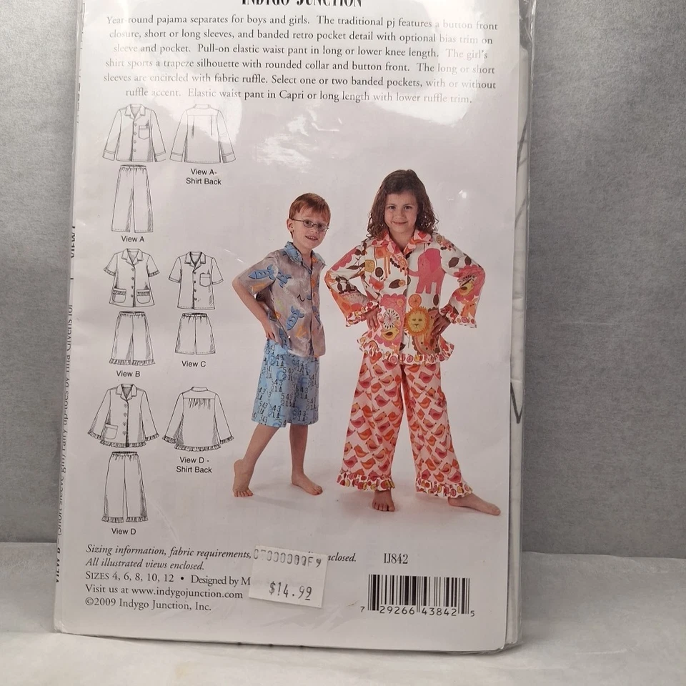 INDYGO JUNCTION IJ842 Jack and Jill Jammies Mary Ann Donze Design - Image 2 of 4
