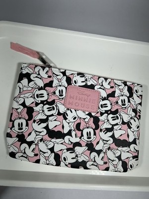 Disney Minnie Mouse All Over BioWorld Pink Zip Pouch Makeup Pencils 7.75'' x 5.5''