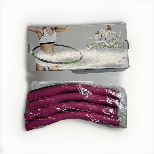 Weighted Fitness Hula Hoop Home 6 PCS Workout and Toning Pink Gym Health 3lbs - Picture 2 of 6