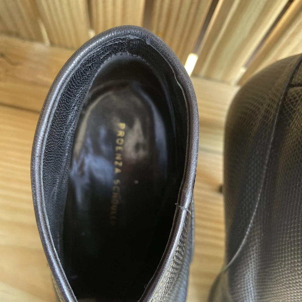 Botines Proenza Schouler de cuero negro con tacón granulado 40/9,5 Foto 2 de 4