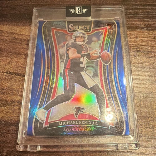 2024 Panini Select Michael Penix Jr. RC Suite Level Blue Prizm #371 /99 Falcons