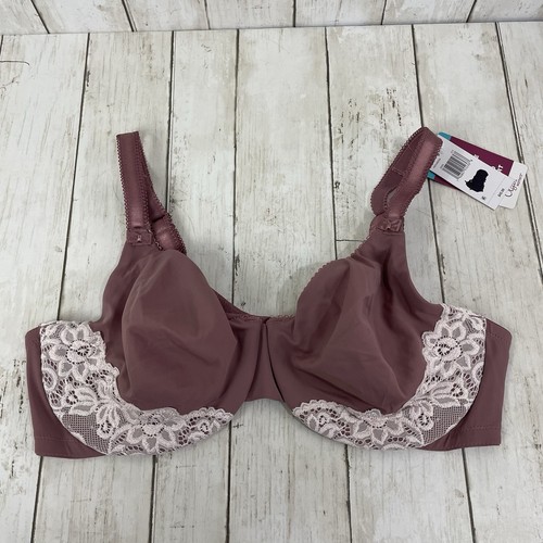 OLGA Luxury Lift Added Support Underwire Bra 35063 Mauve w/ Lace 40C NWT - Picture 4 of 6