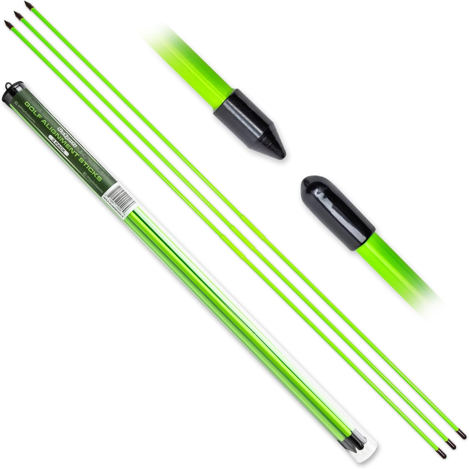 Golf Alignment Training Sticks - Choose 2 or 3 Pack - 48 Inch Golf 