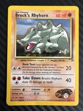 Pokemon TCG Brock's Rhyhorn 22/132 Rare Gym Heroes Unlimited DMG on eBay