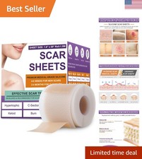 Reusable Silicone Scar Tape for Hypertrophic, Keloid C-Section Scars 1.6"X59"