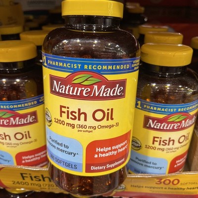 Nature Made 1200mg Omega-3 Fish Oil Softgels - 300 Softgels X4 Bottles