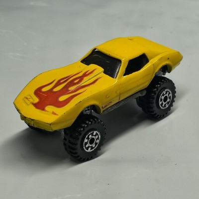 Vintage Hot Wheels 4x4 Monster Vette Chevy Corvette Stingray yellow w/Flames!