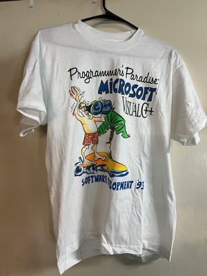 classic of windows Vallad Tシャツ Vintage 1993 Microsoft Visual C++ Programmer's Paradise T-Shirt L