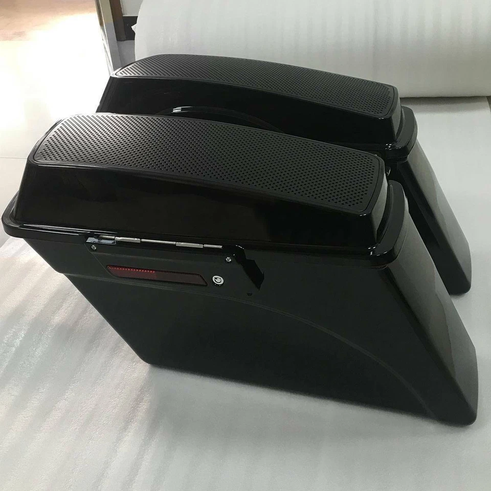 Hard Saddle Bags W/ 6x9" Dual Speaker Lid For Harley Touring Road King 1994-2013 - Image 3 of 4