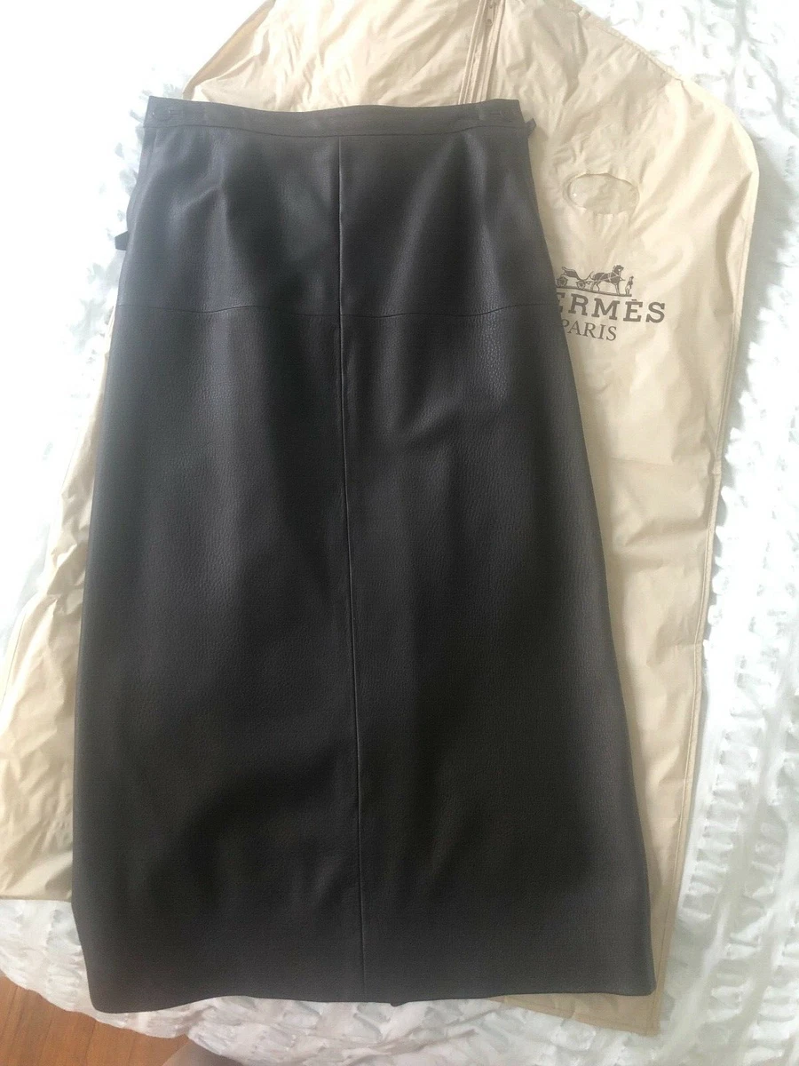 Hermes leather skirt sale