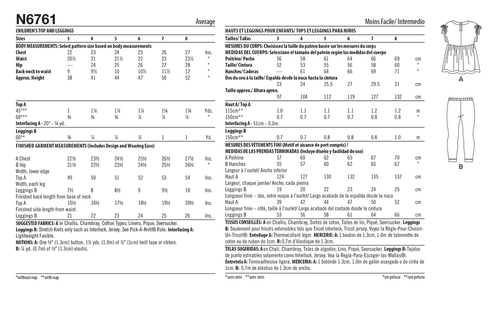 Schnittmuster Mädchenkombi Shirt und Leggins NewLook nl6761 98-128 - Bild 9 von 10