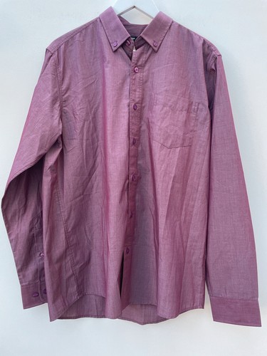 NEW COTTON TRADERS Sz M Shirt Wild Berry Smart Casual Long Sleeve Button Collar
