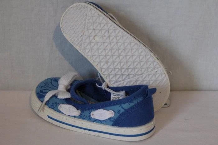 NUEVO Zapatos Tenis Niñas Pequeñas Talla 5 Azul Frozen Princesa Mary Janes Sin Cordones Foto 3 de 3