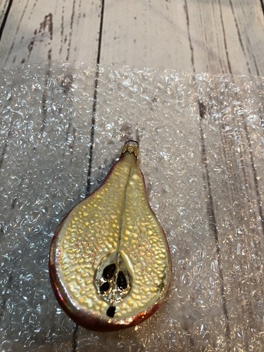 Christopher Radko Bartlette Half Pear Ornament - Bild 6 von 6